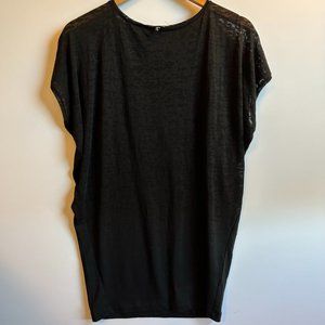 Vince Black Short Sleeve Burnout Tee Size XS